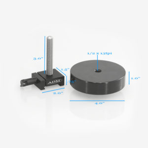 ADM Accessories | MDS Series | Dovetail Counterweights | MDS-CW-S | MDS-CW-S- MDS Series Counterweight with 3″ Threaded Rod | Image 3